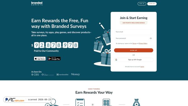 surveys.gobranded.com screenshot