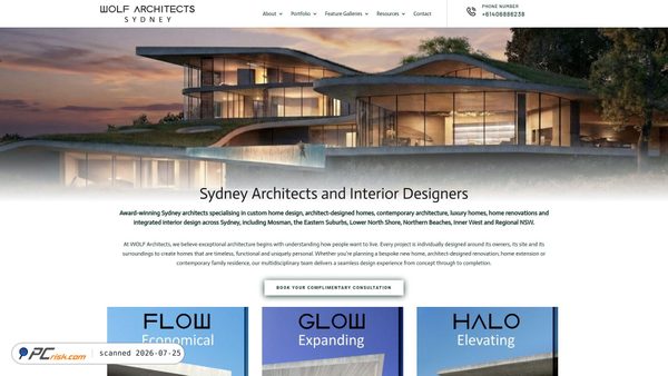 sydney.wolfarchitects.com.au screenshot
