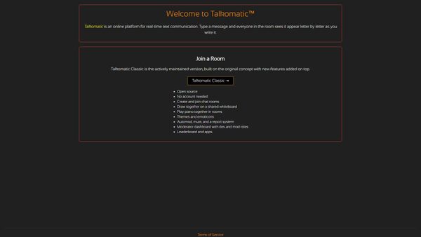 talkomatic.co screenshot