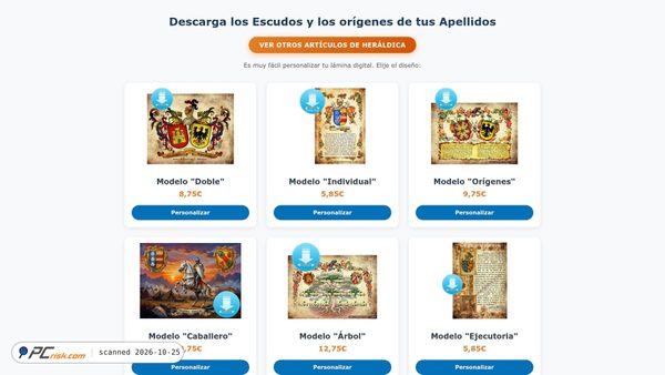 tallerdeheraldica.com screenshot