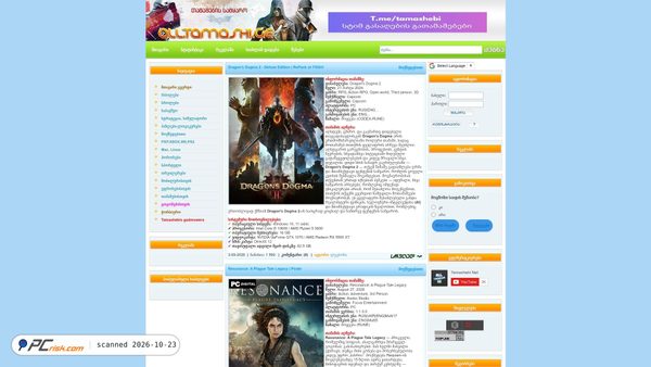 tamashebi.net screenshot