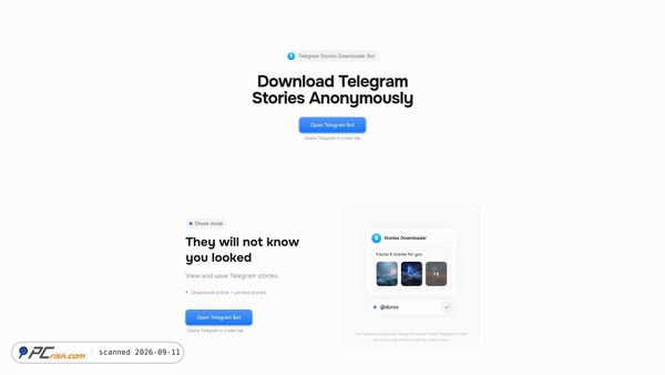 telegramstories.com screenshot