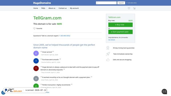 tellgram.com screenshot