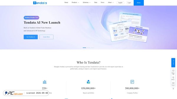 tendata.com screenshot