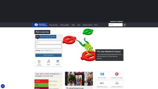 tfl.gov.uk screenshot