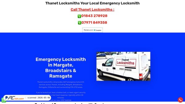 thanetlocksmiths.co.uk screenshot