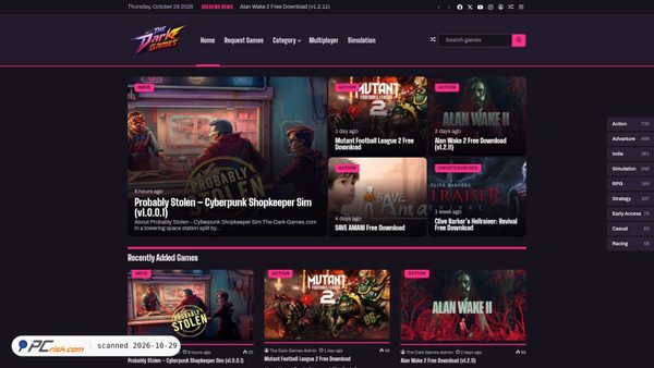 the-dark-games.com screenshot