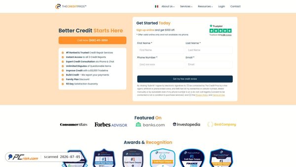 thecreditpros.com screenshot
