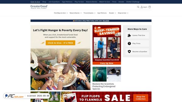 thehungersite.greatergood.com screenshot