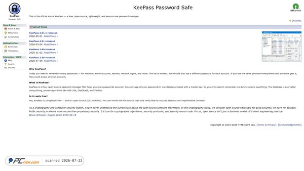 thekeepass.com screenshot