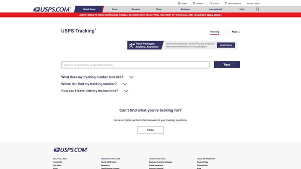 tools.usps.com screenshot