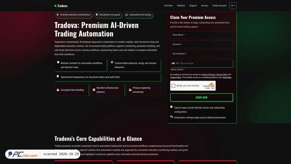 tradova-platform.com screenshot