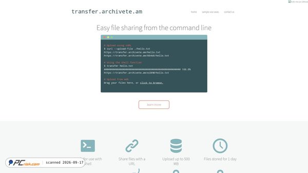 transfer.archivete.am screenshot