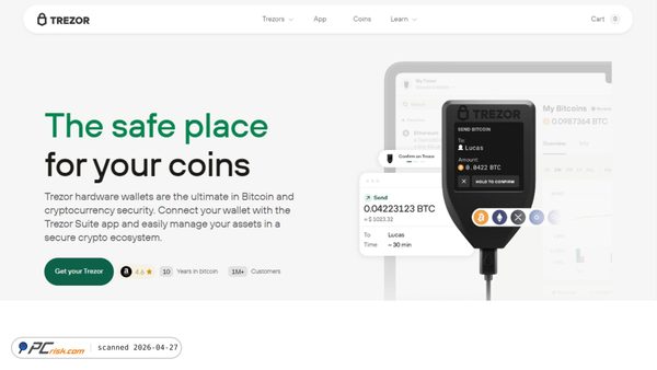 trezorswalletin.webflow.io screenshot