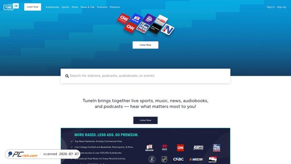 tunein.com screenshot