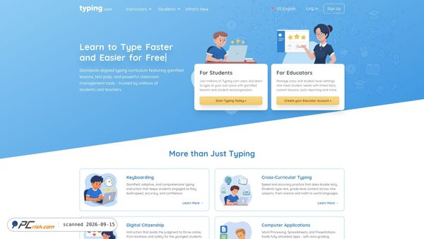 typing.com screenshot