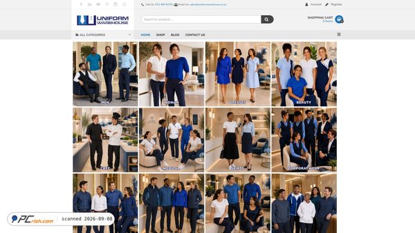 uniformwarehouse.co.za screenshot