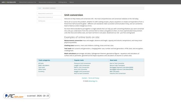 unit-conversion.info screenshot