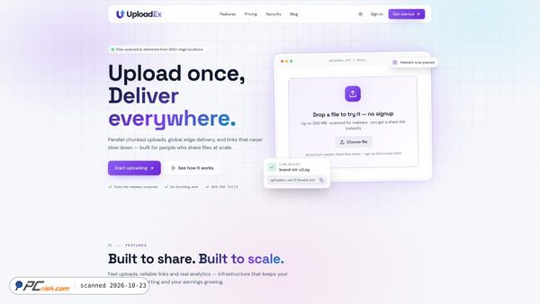 uploadex.net screenshot