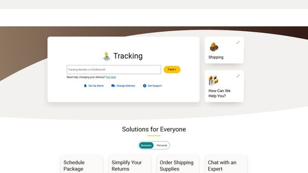 ups.com screenshot