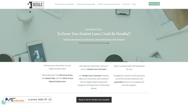 usstudentloancenter.org screenshot