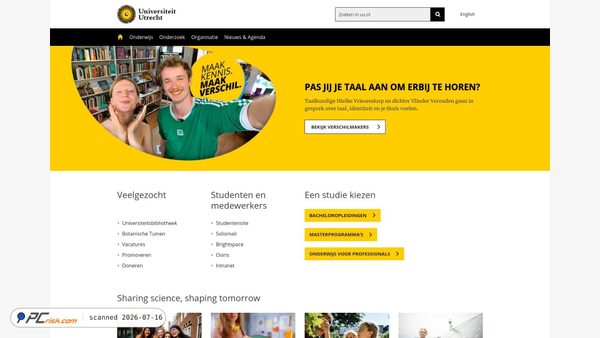 uu.nl screenshot