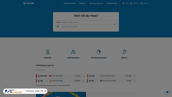 vasttrafik.se screenshot