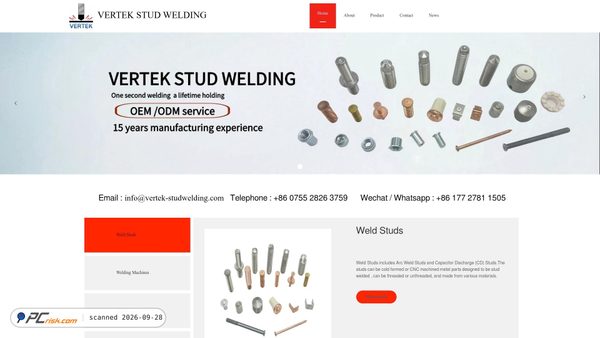 vertek-studwelding.com screenshot