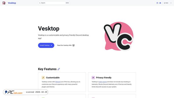 vesktop.dev screenshot