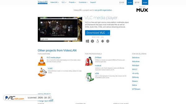 videolan.org screenshot