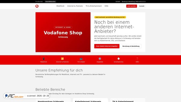vodafone-schleswig.de screenshot