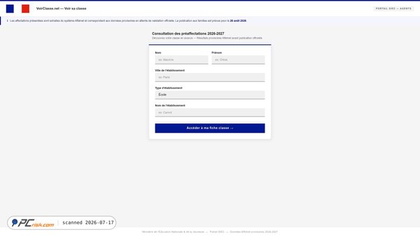 voirclasse.net screenshot