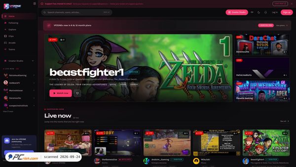 vpzone.tv screenshot