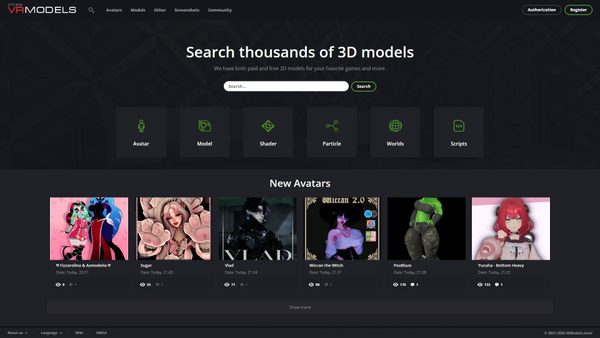 vrmodels.store screenshot
