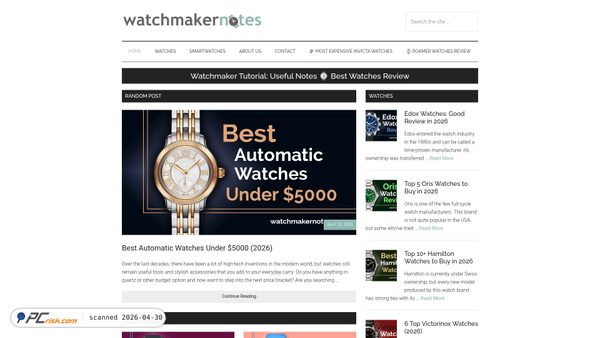 watchmakernotes.com screenshot