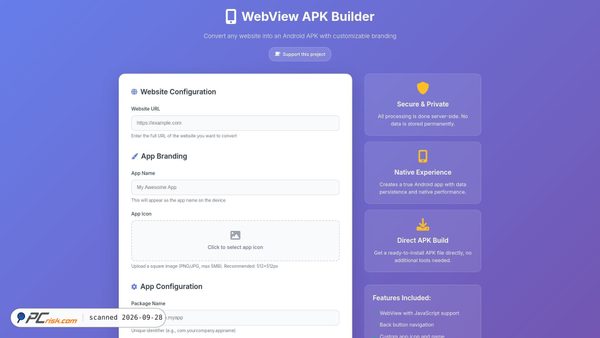 webappcreator.amethystlab.org screenshot