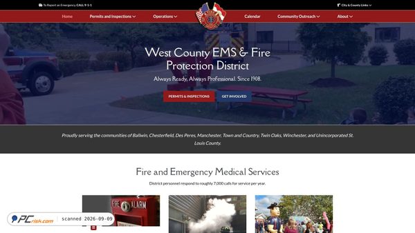 westcounty-fire.org screenshot