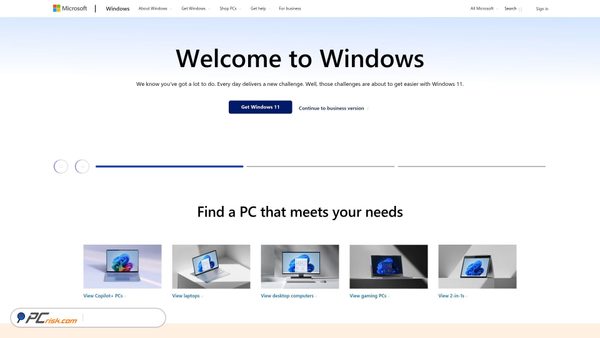windows.com screenshot