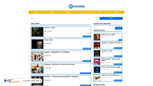 xclusiverocks.com screenshot