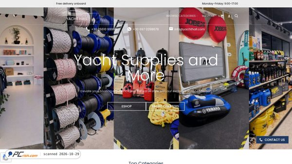 yachthall.com screenshot