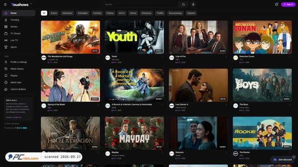 youshows.org screenshot